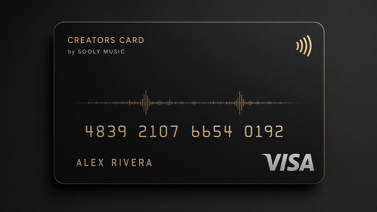 CREATORS CARD by SOOLY MUSIC Visa card — sample holder Alex Rivera